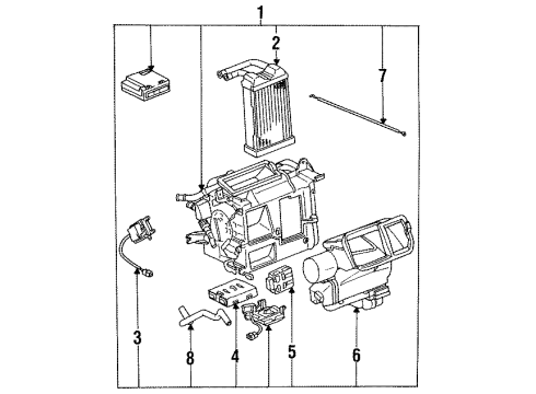 1990 Toyota Celica Heater Components Diagram