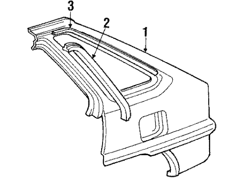1986 Toyota Tercel Quarter Panel & Components Diagram 2 - Thumbnail