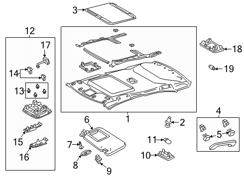 2025 Toyota Corolla Interior Trim - Roof Diagram 2 - Thumbnail