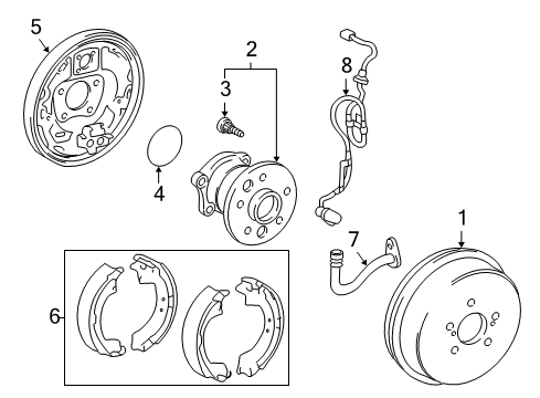 1997 Toyota Camry Brake Components Diagram 3 - Thumbnail
