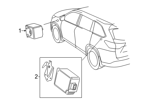2019 Toyota Highlander Keyless Entry Components Diagram 3 - Thumbnail