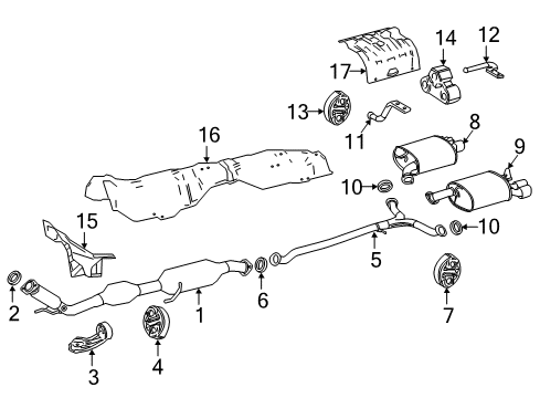 2019 Toyota Camry Exhaust System Diagram 4 - Thumbnail