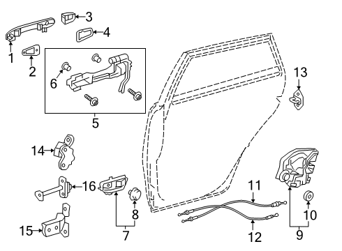 2024 Toyota Corolla Rear Door Diagram 9 - Thumbnail