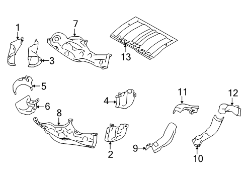 2014 Scion FR-S Converter Shield, Rear Lower Diagram for SU003-01158