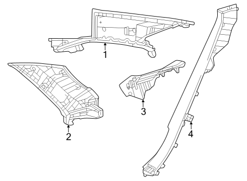 2025 Toyota Crown Interior Trim - Quarter Panels Diagram
