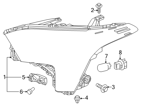 2025 Toyota Tacoma Headlamp Components Diagram