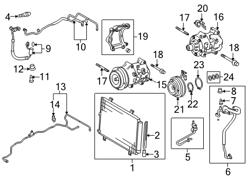 2010 Toyota Highlander A/C Condenser Diagram