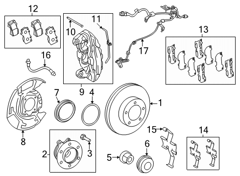 2025 Toyota 4Runner Pad Kit, Disc Brake Diagram for 04465-60380