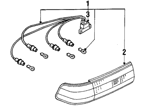 1989 Toyota Corolla Tail Lamps - Headlights Diagram 4 - Thumbnail