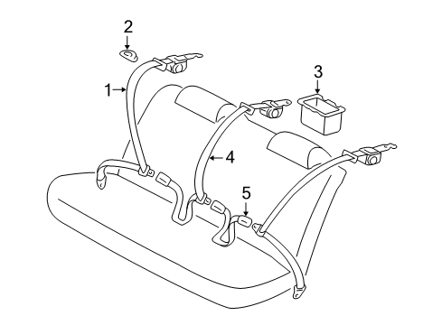 2004 Toyota Avalon Rear Seat Belts Diagram