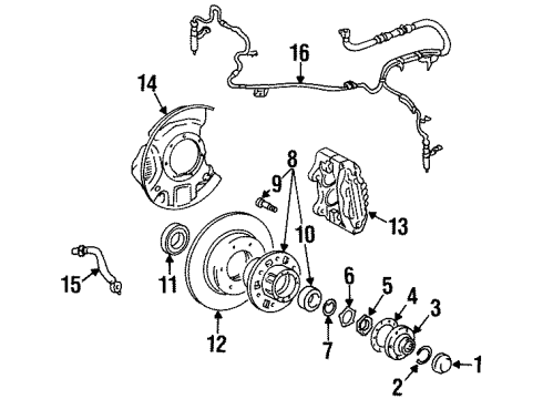 1996 Toyota Land Cruiser Front Brakes Diagram