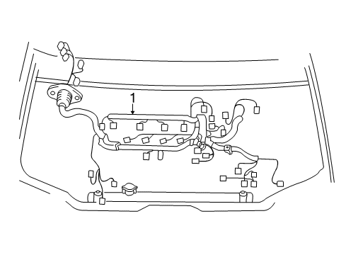 2004 Toyota Highlander Engine Harness Diagram for 82121-48280