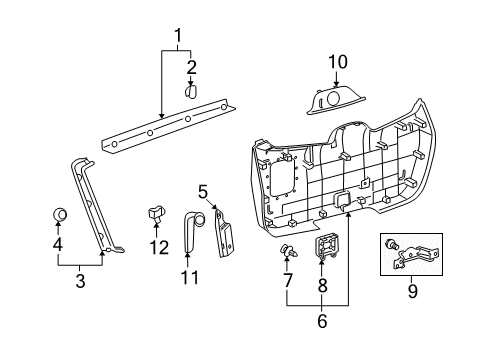 2010 Toyota Highlander Interior Trim - Lift Gate Diagram 3 - Thumbnail