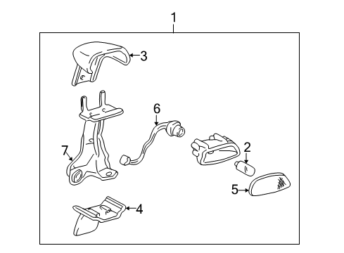 1999 Toyota RAV4 High Mount Lamps Diagram