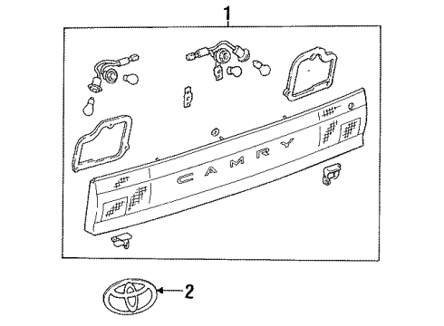 1994 Toyota Camry Exterior Trim - Trunk Diagram 2 - Thumbnail
