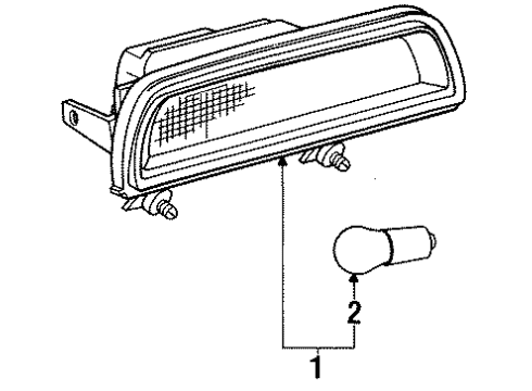 1987 Toyota Camry High Mount Lamps Diagram 2 - Thumbnail