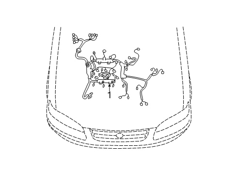 2005 Toyota Camry Engine Harness Diagram for 82121-06560