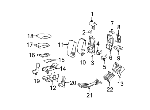 2009 Toyota Tundra Cushion Shield, Gray, Passenger Side Diagram for 71811-0C100-B0