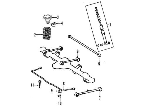 2003 Toyota Sequoia Lower Control Arm - Rear Diagram
