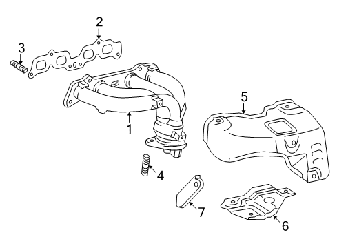 1999 Toyota RAV4 Exhaust Manifold Diagram 2 - Thumbnail