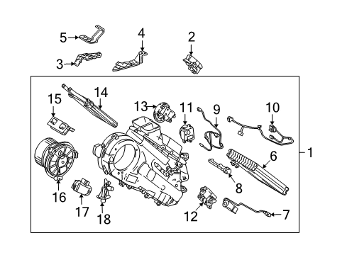 2011 Toyota Land Cruiser A/C Evaporator Components Diagram