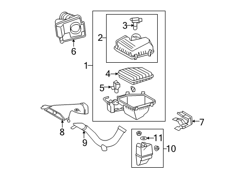 2007 Toyota Camry Air Inlet, Lower Diagram for 17751-0P030