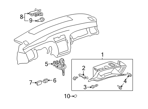 2001 Toyota Avalon Glove Box Diagram