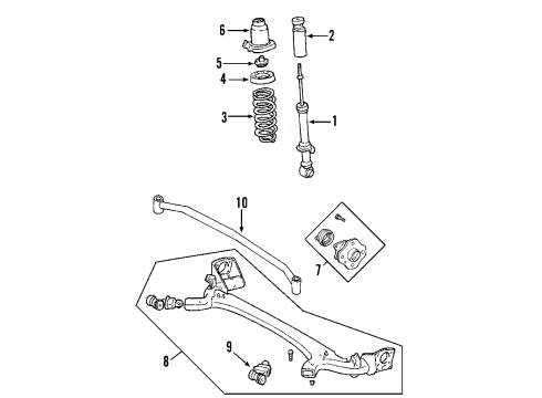 2002 Toyota Prius Rear Axle Diagram