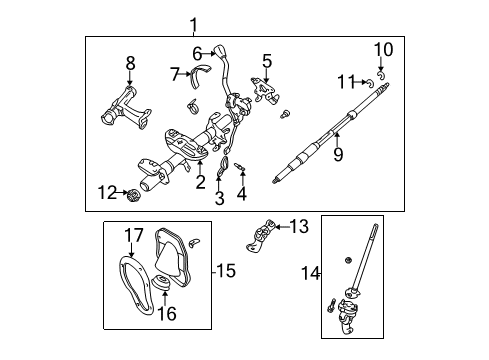 1996 Toyota Tacoma Steering Column Assembly Diagram 4 - Thumbnail