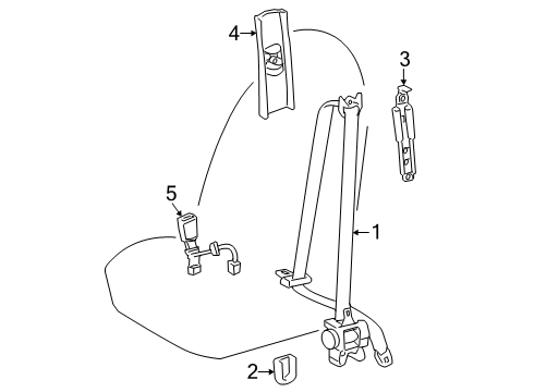 2025 Toyota Camry Front Seat Belts Diagram