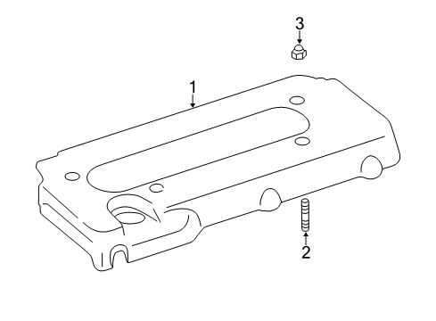 2006 Toyota Camry Cover Stud Diagram for 90126-A0020