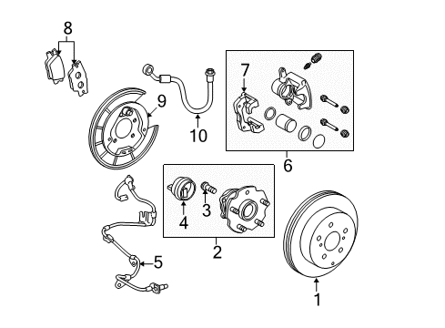 2012 Toyota RAV4 Brake Components Diagram 2 - Thumbnail