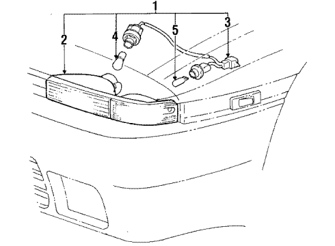 1991 Toyota Supra Park & Signal Lamps Diagram