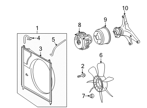 2011 Toyota Tundra Cooling Fan Diagram 3 - Thumbnail