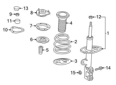 2013 Toyota RAV4 Struts & Components Diagram