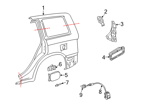 2006 Toyota Highlander Fuel Door Diagram 2 - Thumbnail