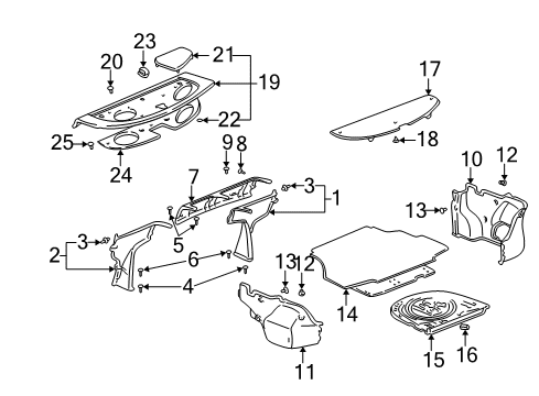 2001 Toyota Echo Interior Trim - Rear Body Diagram
