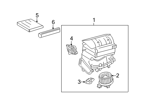 2011 Toyota Matrix Blower Motor & Fan Diagram