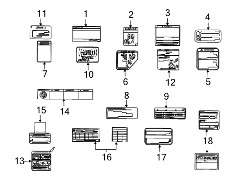 2010 Toyota Land Cruiser Information Labels Diagram
