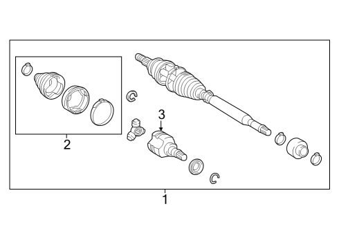2024 Toyota bZ4X Drive Axles - Front Diagram