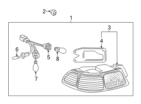 2000 Toyota Camry Combination Lamps Diagram 2 - Thumbnail