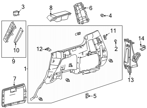 2024 Toyota Land Cruiser COVER ASSY, BATTERY Diagram for 58440-60090-C0