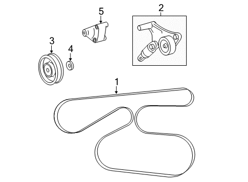 2009 Toyota Corolla Belts & Pulleys Diagram
