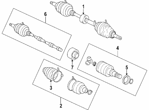 2004 Scion xA Front Axle Diagram