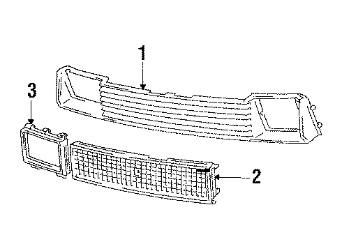 1987 Toyota Corolla Grille & Components Diagram 2 - Thumbnail