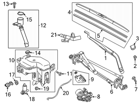2024 Toyota Highlander Wipers Diagram 3 - Thumbnail