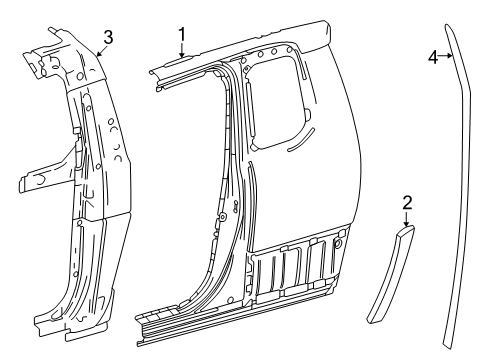 2025 Toyota Tacoma Side Panel & Components Diagram 2 - Thumbnail