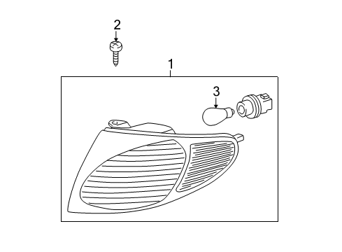 2003 Toyota Solara Park & Signal Lamps Diagram