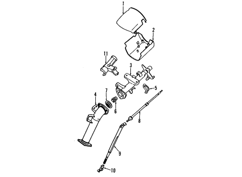 1995 Toyota Previa Steering Column Diagram 2 - Thumbnail