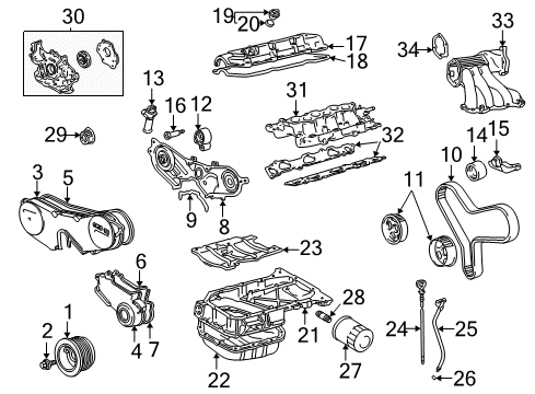 2006 Toyota Camry Engine Parts Diagram 2 - Thumbnail